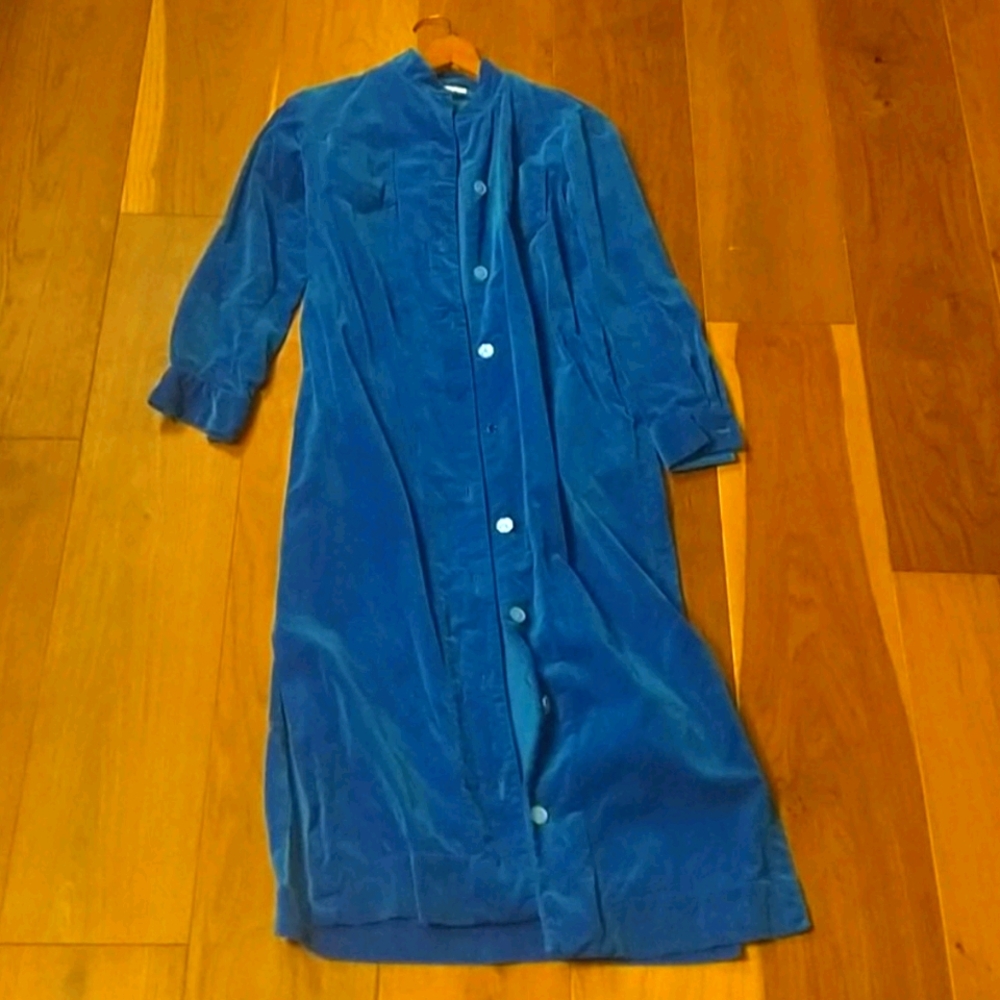 Vintage cobalt velvet dress/jacket